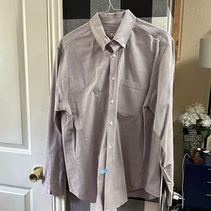 Large light purple button down shirt